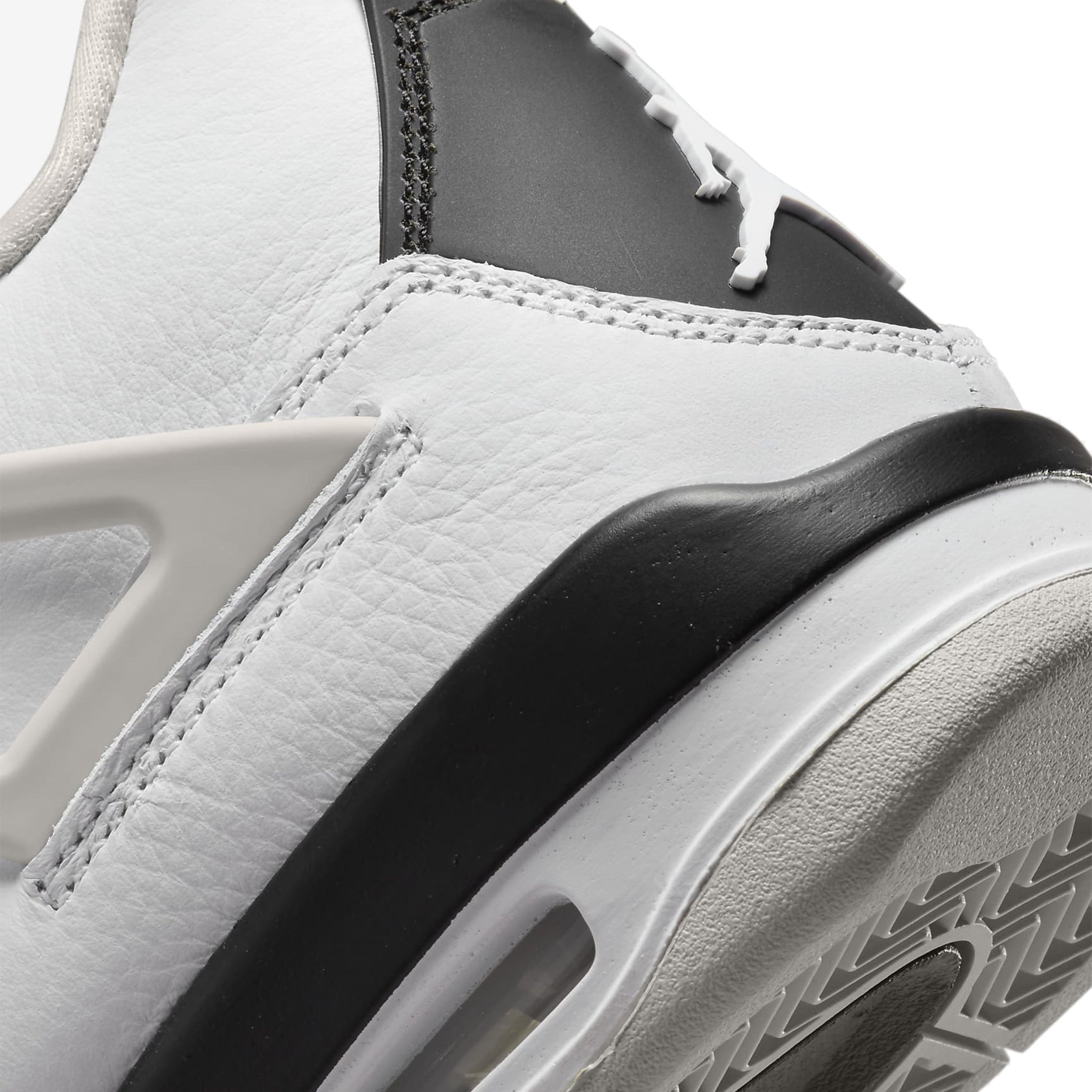 Logo view of Air Jordan 4 Retro Military Black (GS) 408452-111